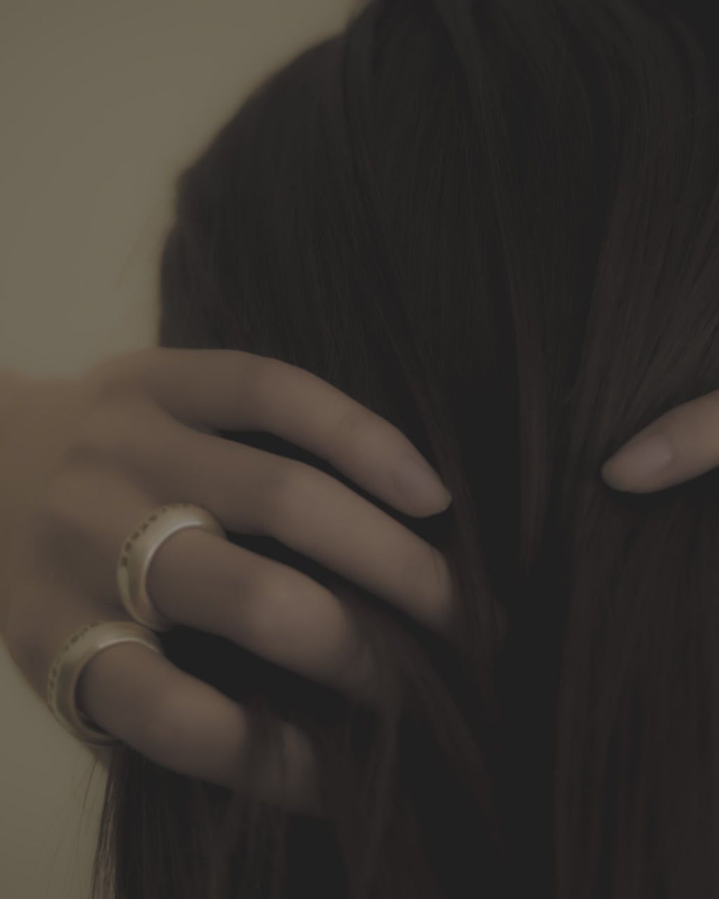 Line Ring Orange Garnet