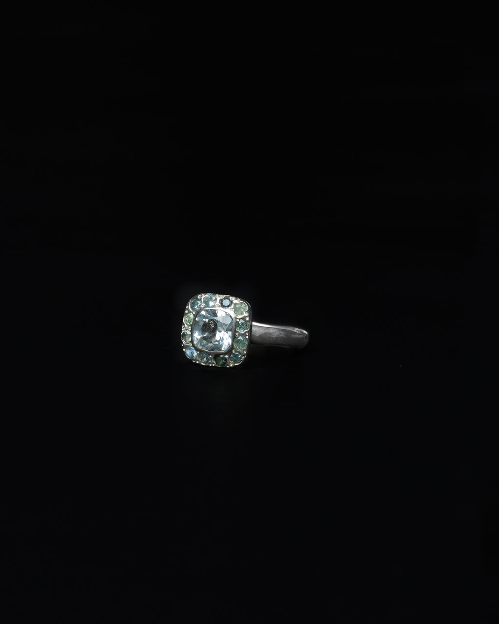 Square Halo Ring Alexandrite