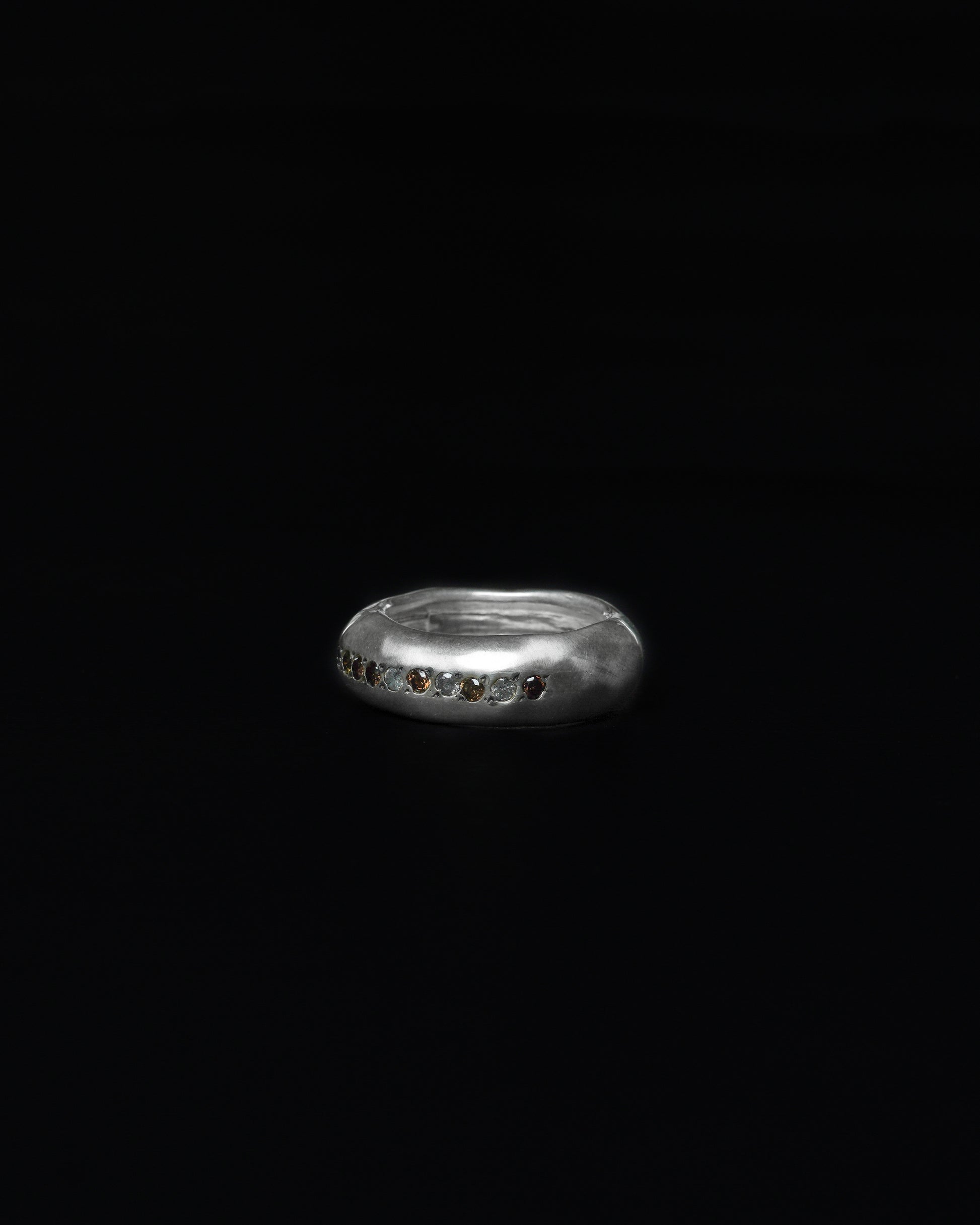 Line Ring Cognac Diamond