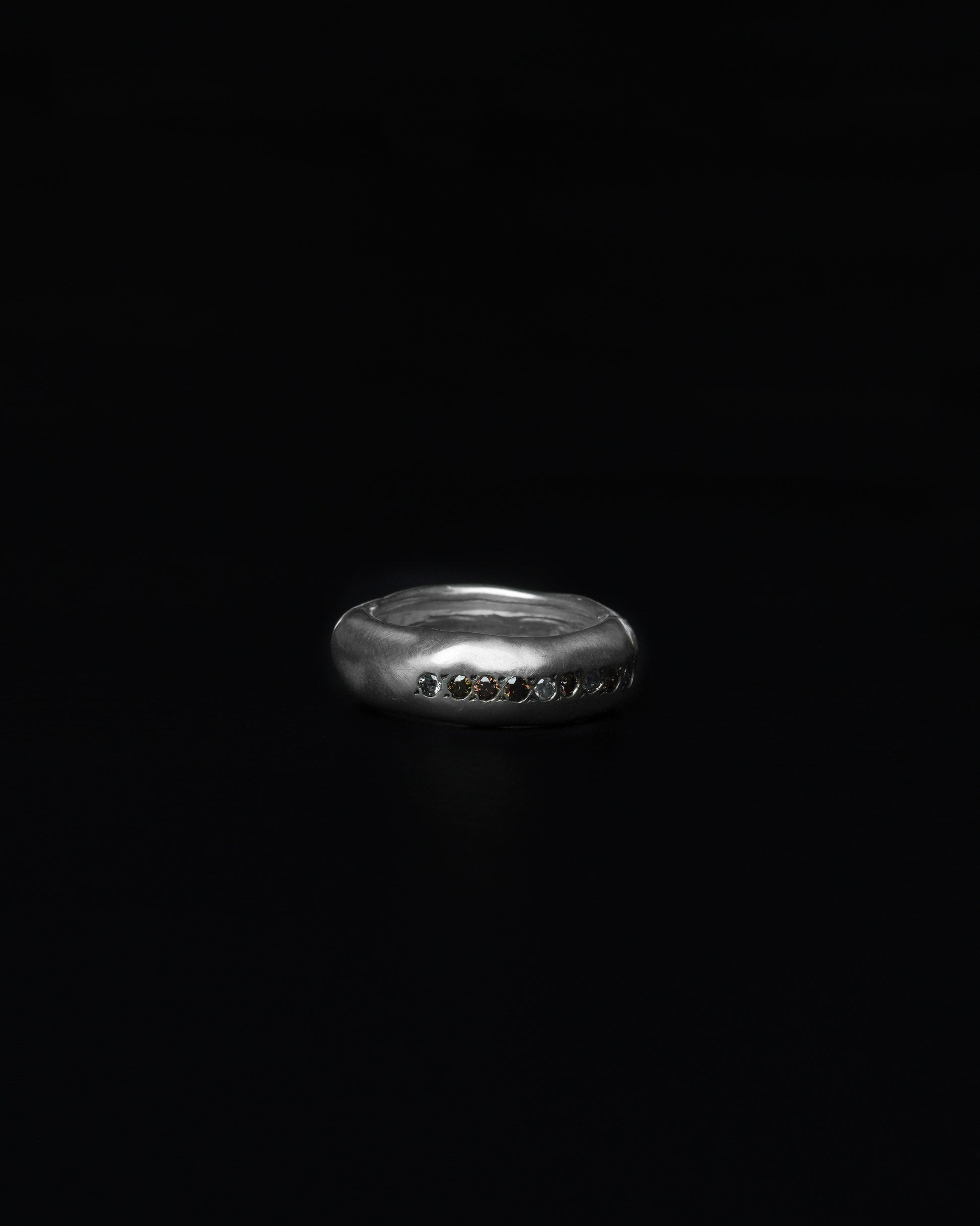 Line Ring Cognac Diamond