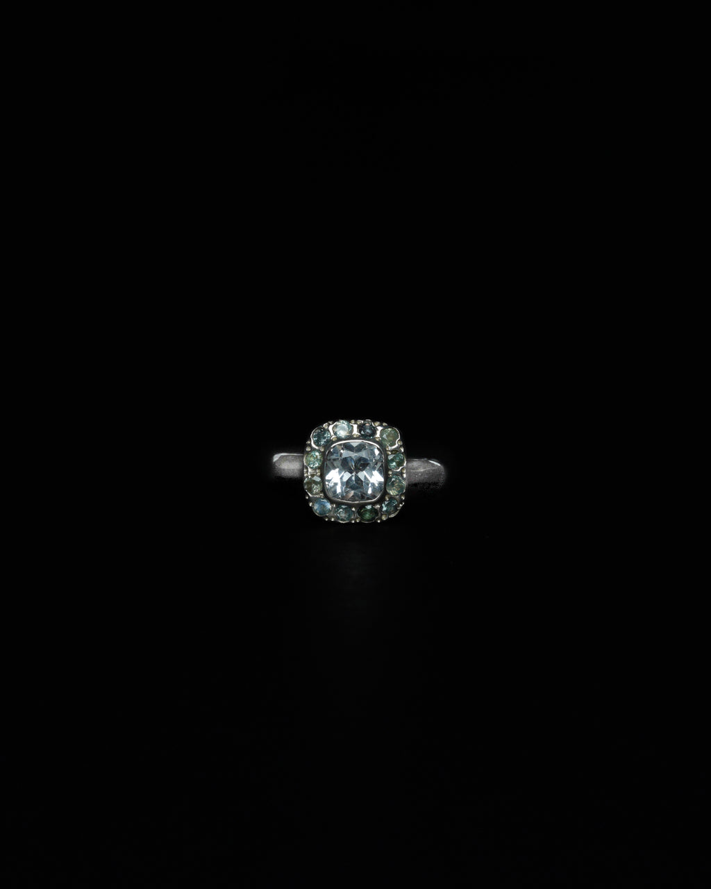 Square Halo Ring Alexandrite