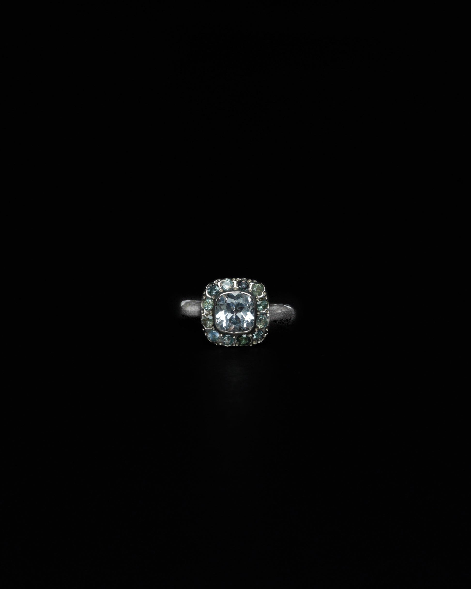 Square Halo Ring Alexandrite