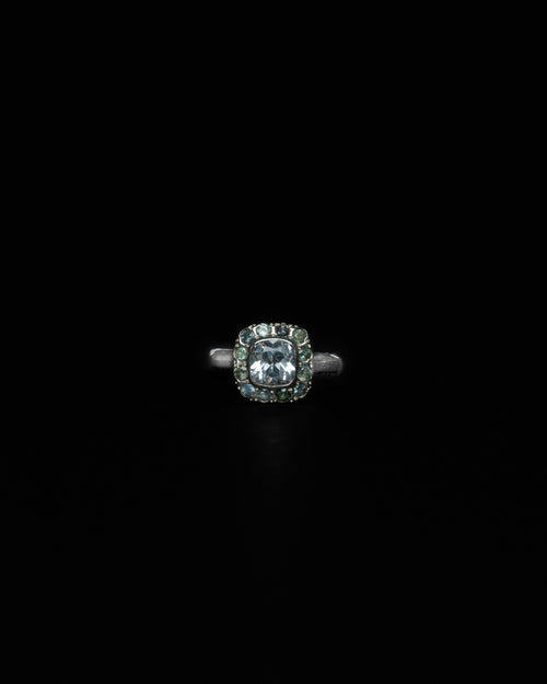 Square Halo Ring Alexandrite