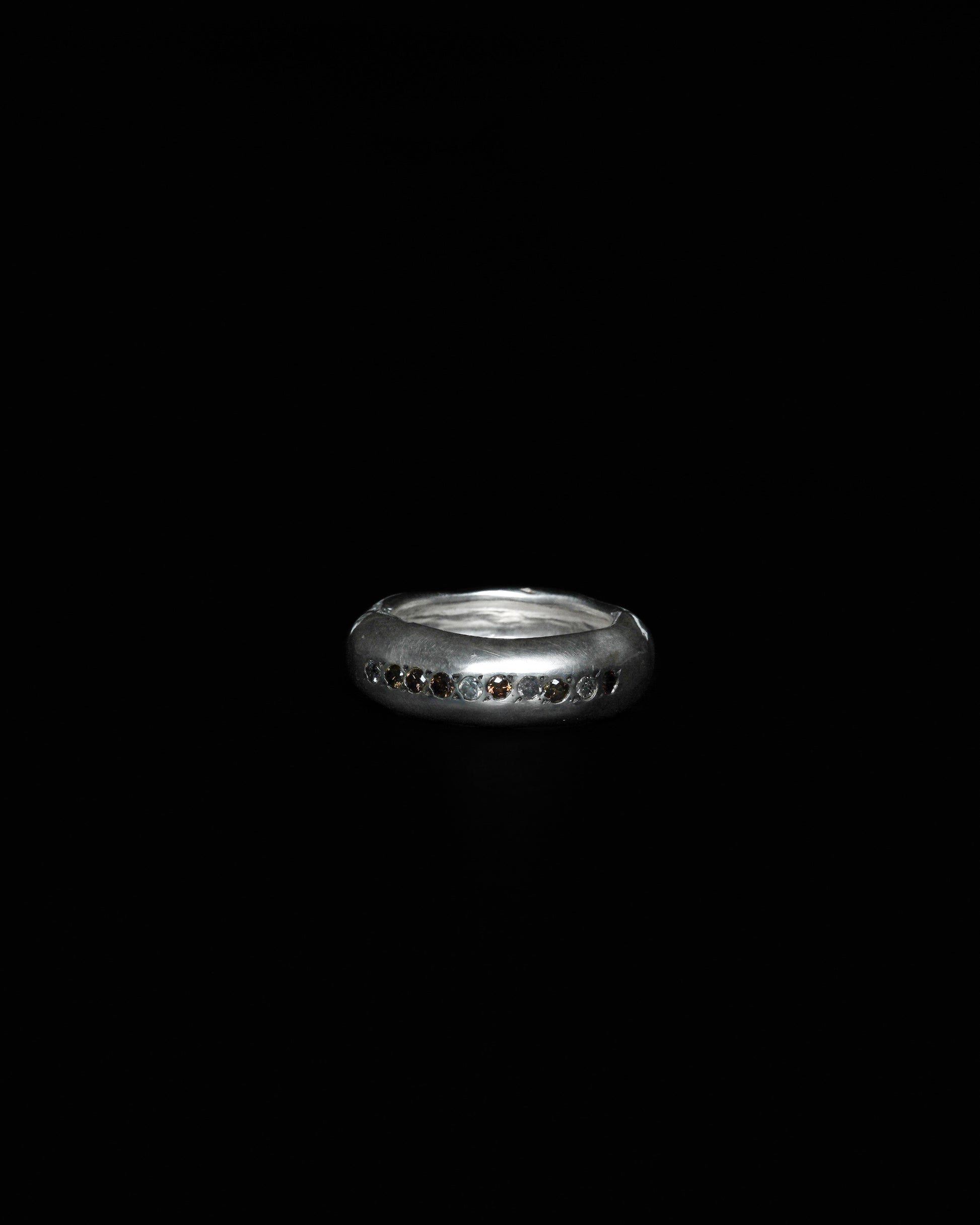Line Ring Cognac Diamond